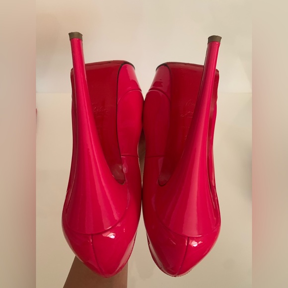 CHRISTIAN LOUBOUTIN Lady Peep Hot Pink size 36.5 - Picture 9 of 10